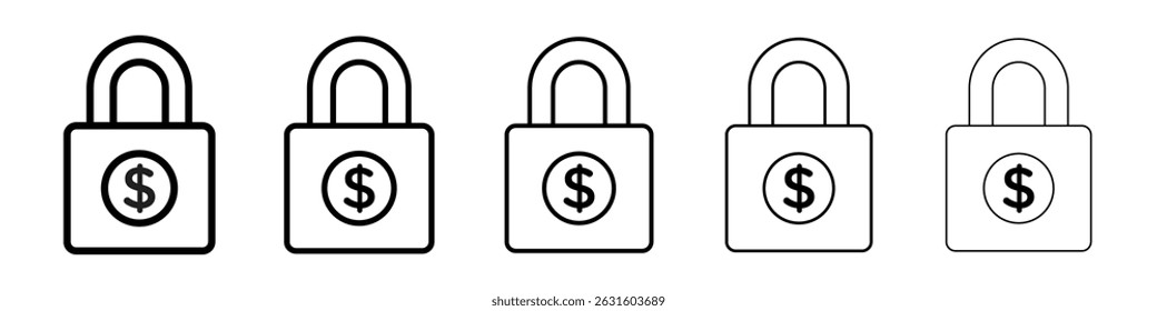Fixed price icon in black. Vector illustration for graphic design