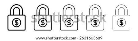 Fixed price icon in black. Vector illustration for graphic design