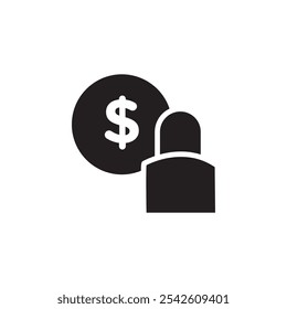 Fixed price icon black and white vector sign