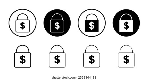 Fixed price icon linear logo isolated