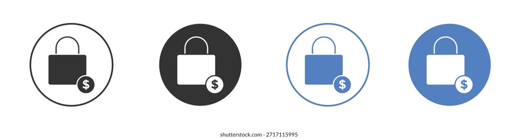 Conjunto de pictogramas do ícone de preço fixo. Designs de ícone de vetor