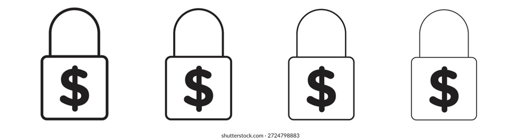 Fixed price icons line vector collection. Pixel perfect vector icon