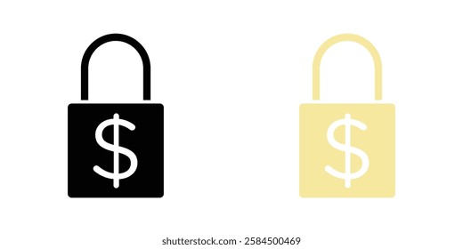 Fixed price icons pack in black and colored version