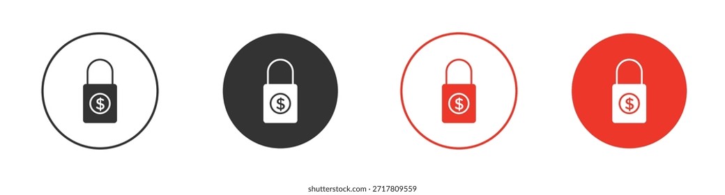Iconos de Precio fijo simple silueta plana Ilustración vectorial