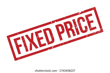 Fixed price Rubber Stamp. Red Fixed price Rubber Grunge Stamp Seal Vector Illustration - Vector