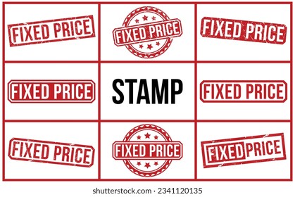 Fixed Price stamp red rubber stamp on white background. Fixed Price stamp sign. Fixed Price stamp.