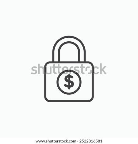 Fixed price thin liner icon isolated