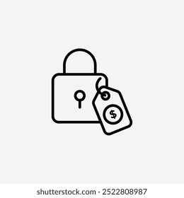 Fixed priceline vector icon. EPS 10