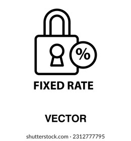 fixed rate icon vector illustration on white background..eps