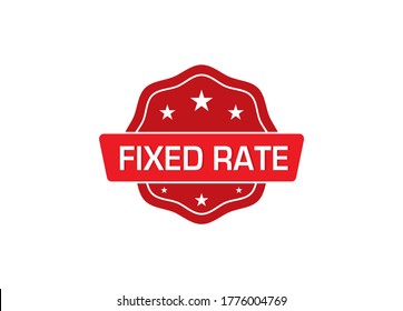 Fixed rate label sticker, Fixed rate Badge Sign