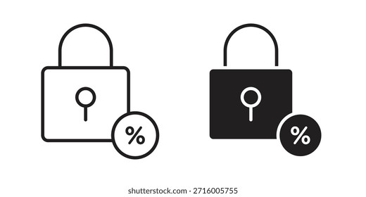 Fixed rate mortgage icon concept for infographic, website or app.