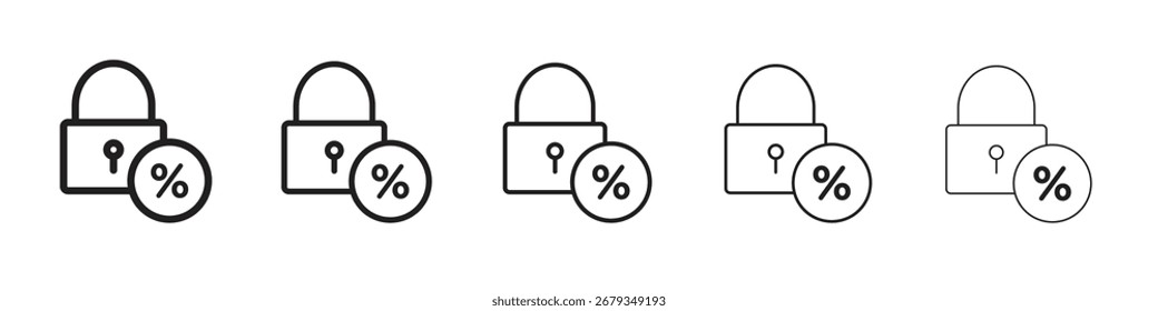 Fixed rate mortgage icon design symbol collection for graphic design. EPS 10