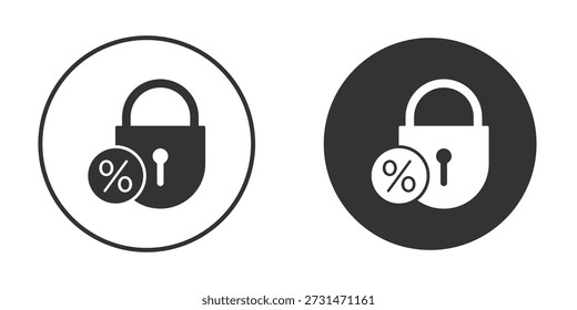 Icono de hipoteca de tasa fija. Para su diseño, logotipo. Ilustraciones vectoriales.