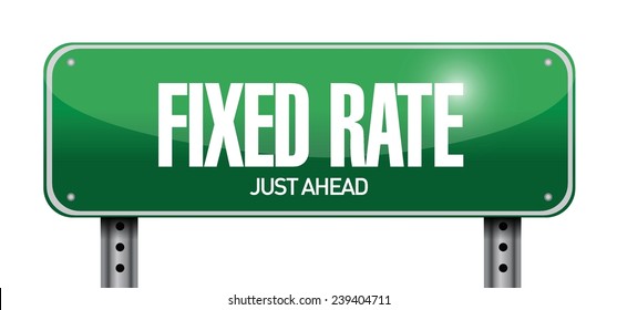 fixed rate post it memo illustration design over a white background