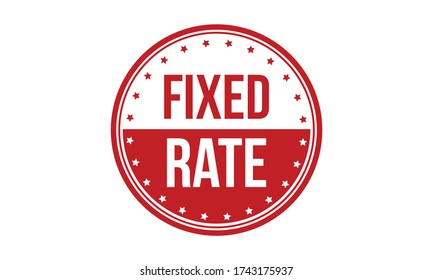 Fixed Rate Rubber Stamp. Red Fixed Rate Rubber Grunge Stamp Seal Vector Illustration - Vector