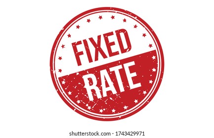 Fixed Rate Rubber Stamp. Red Fixed Rate Rubber Grunge Stamp Seal Vector Illustration - Vector