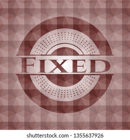 Fixed red seamless emblem with geometric background.
