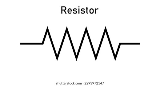fixed resistor symbol icon in electricity. vector illustration