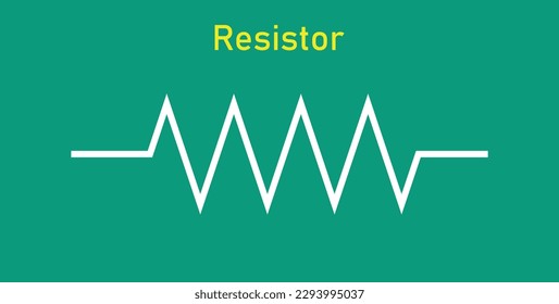 fixed resistor symbol icon in electricity. vector illustration isolated on chalkboard.