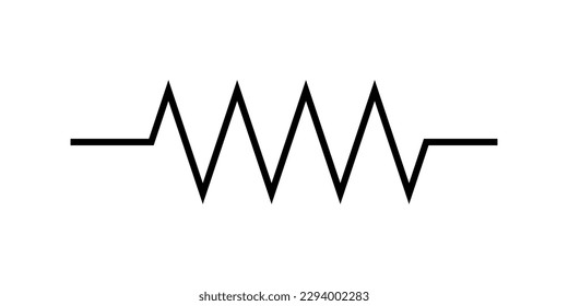 fixed resistor symbol icon in electricity. vector illustration