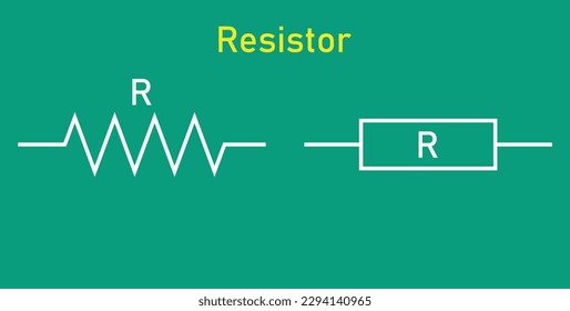 Icono fijo del símbolo de resistencia en la electricidad. ilustración vectorial