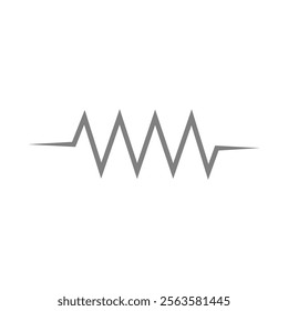 fixed resistor symbol icon in electricity 