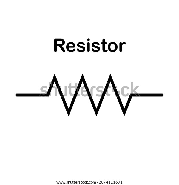 Fixed Resistor Symbol Icon Electricity Vector Stock Vector Royalty Free 2074111691 5348