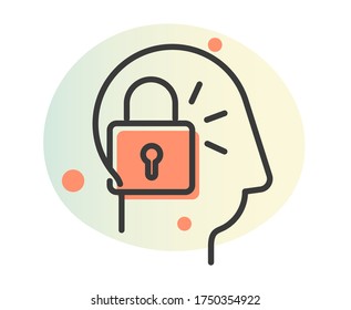 Fixed and Rigid Mindset - Abstract Illustration as EPS 10 File