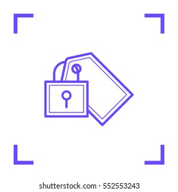 fixed tag isolated minimal icon. bill graph line vector icon for websites and mobile minimalistic flat design. 