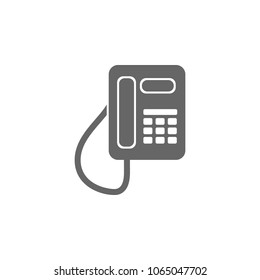 Fixed telephone icon. Simple element illustration. Fixed telephone symbol design template. Can be used for web and mobile on white background