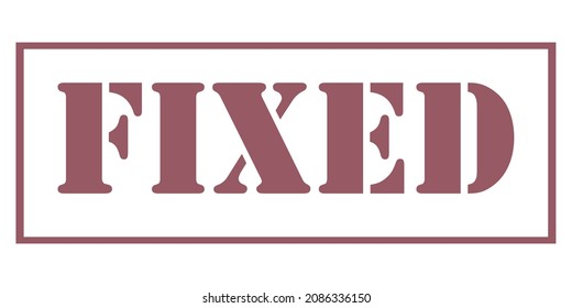 Fixed Vector stamp. White isolated
