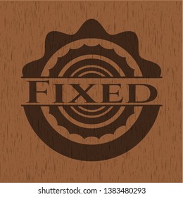 Fixed wood emblem. Vector Illustration.