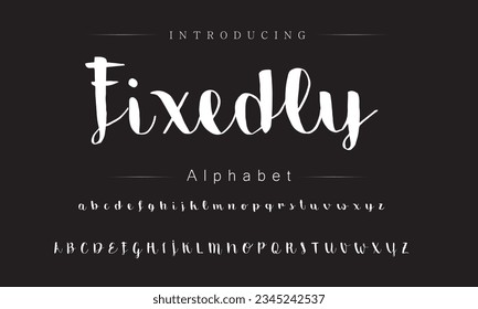 Fixedly Best Alphabet Painting Paint Brush Beauty Script Logotype Font lettering handwritten