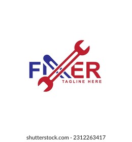 fixer logo template, repair, fixing, repairing.
