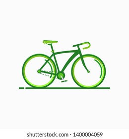 Fixie bicycle with color version. Fun bike design