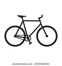 fixie bike icon vector illustration logo design