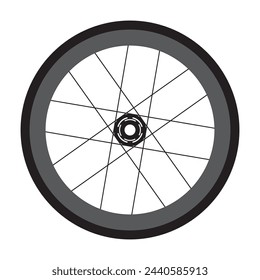fixie wheels icon vector illustration logo design