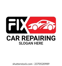 Fixing car logo and repairing car vector. maintenance logo design. Logo design template for repairing shop. svg