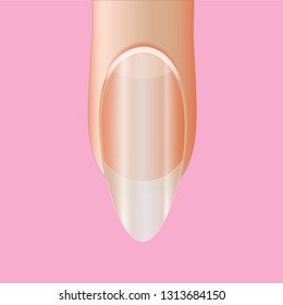 fixing a finger with a nail for manicure