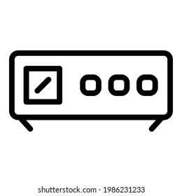 Fixing fridge icon. Outline Fixing fridge vector icon for web design isolated on white background