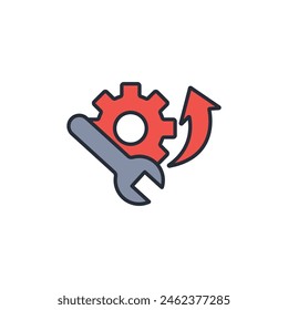 Fixiersymbol. Vektorgrafik.Editierbarer Strich.Lineares Stilzeichen zur Verwendung Webdesign, Logo.Symboldarstellung.