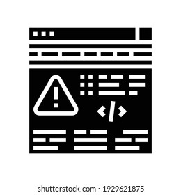 fixing program errors glyph icon vector. fixing program errors sign. isolated contour symbol black illustration
