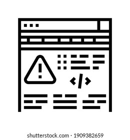 fixing program errors line icon vector. fixing program errors sign. isolated contour symbol black illustration