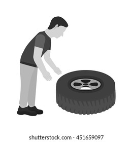 Fixing Punctured Tyre