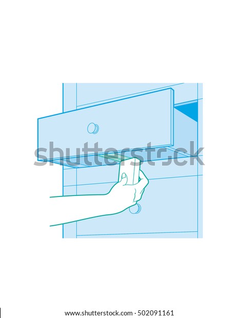 Fixing Stuck Dresser Drawer Stock Vector Royalty Free 502091161