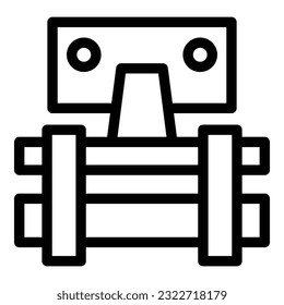 Fixing tv icon outline vector. Mount wall. Vesa display