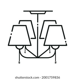 Fixture icon with four lamps