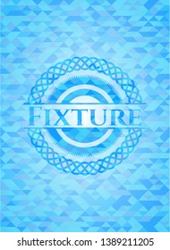 Fixture light blue emblem. Mosaic background