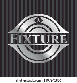 Fixture silver badge. Vector Illustration. Mosaic.