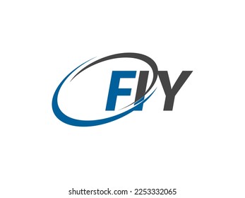 FIY letter creative modern elegant swoosh logo design